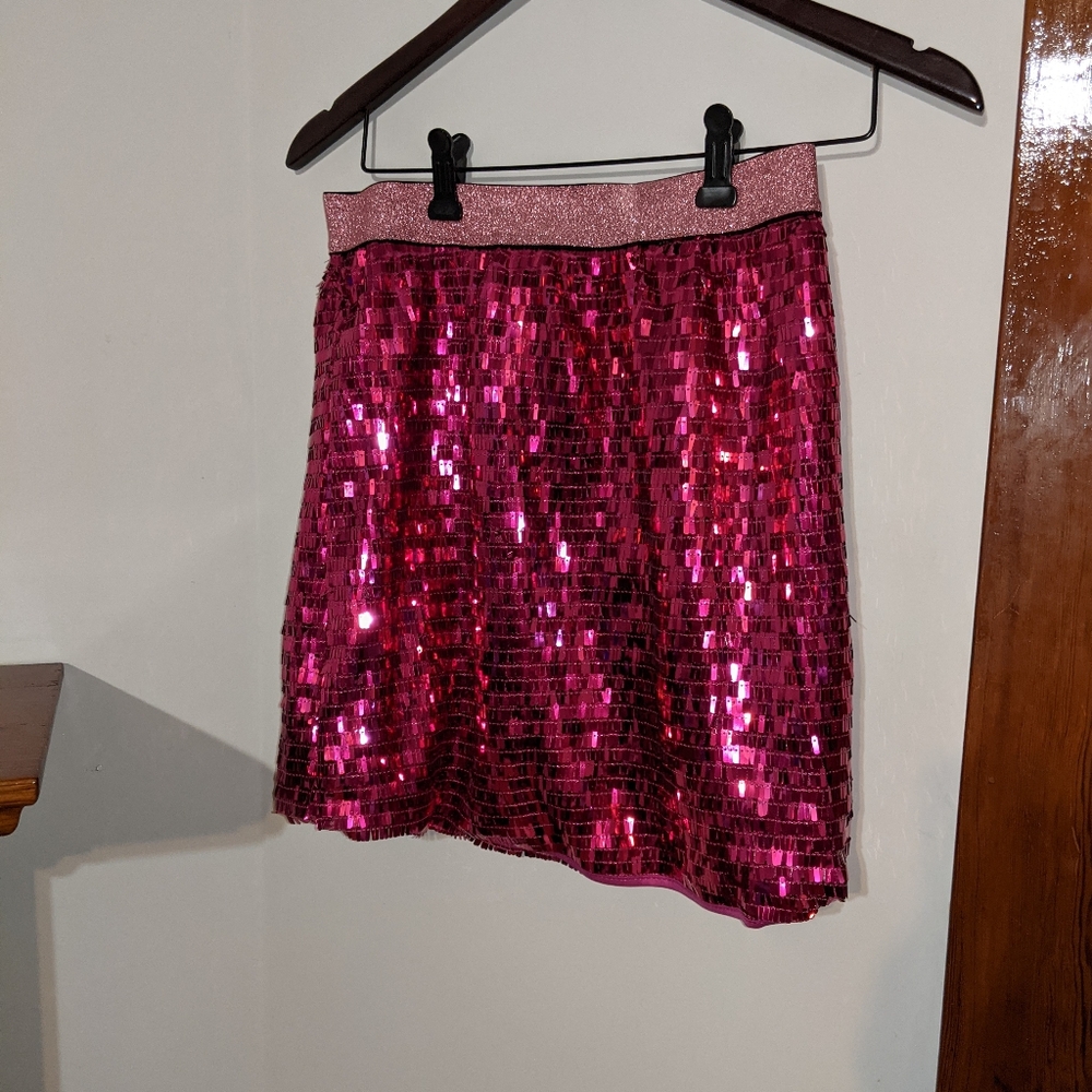 Pink Sequin Skirt